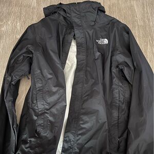 The North Face Black HyVent 2.5L Hooded Rain Jacket